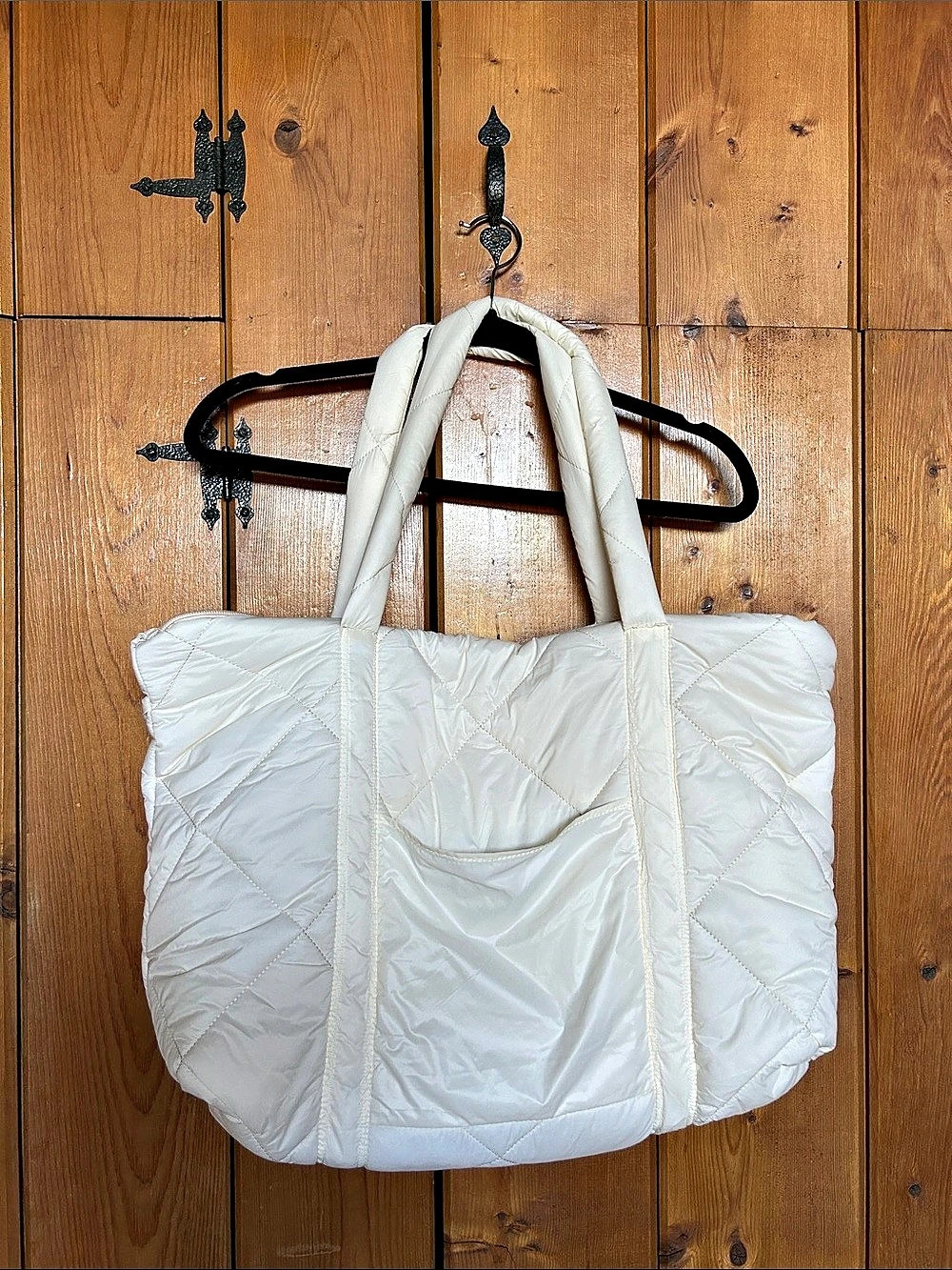 Quilted Tote in  Off White NWOT